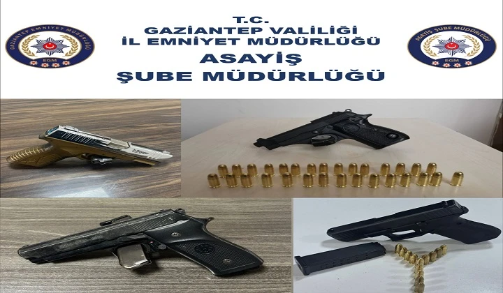 4 adet ruhsatsız tabanca ve 43 adet fişek ele ge&ccedil;irildi
