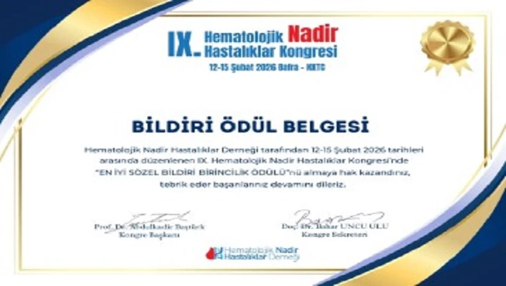 GA&Uuml;N&rsquo;de Altın Kan &Ccedil;alışmasına &ldquo;En İyi S&ouml;zel Bildiri&rdquo; Birinciliği