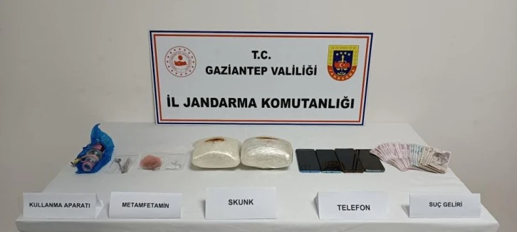 Gaziantep’te yolcu otobüsünde 2 kilo uyuşturucu bulundu