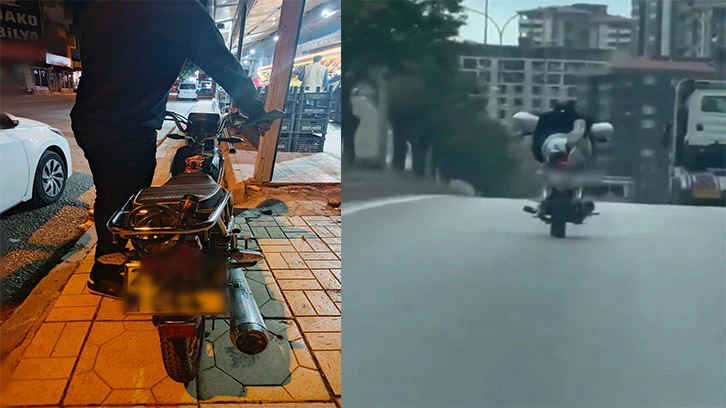 Motosikletle akrobatik hareketler yaptı, cezadan kaçamadı