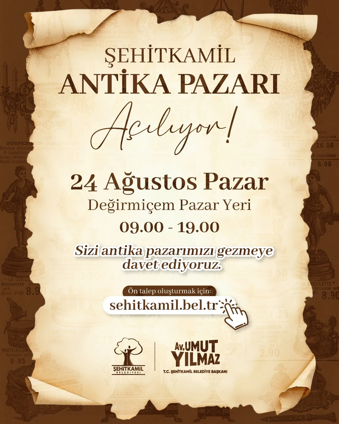 ŞEHİTKAMİL ANTİKA PAZARI KAPILARINI A&Ccedil;IYOR
