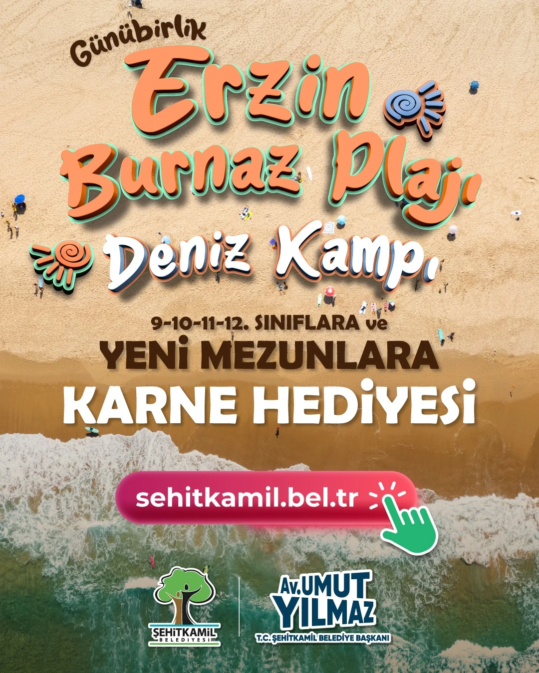 BAŞKAN YILMAZ, ÖĞRENCİLERE KARNE HEDİYESİ