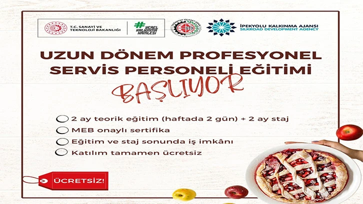 İSTİHDAM GARANTİLİ PROFESYONEL SERVİS PERSONELİ EĞİTİMİ BAŞLIYOR