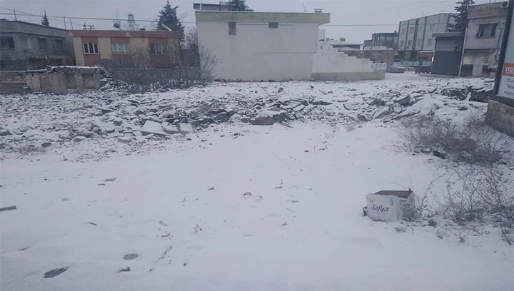 Yavuzeli'nde kar yağışı etkili oldu
