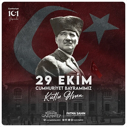 Başkan Şahin den 29 Ekim Cumhuriyet Bayramı Mesajı