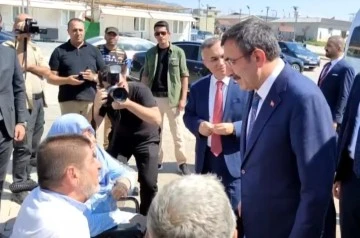 Cumhurbaşkanı Yardımcısı Cevdet Yılmaz, Nurdağı'nda incelemelerde bulundu