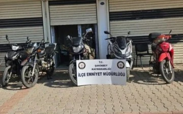 Garajında 5 çalıntı motosiklet bulundu