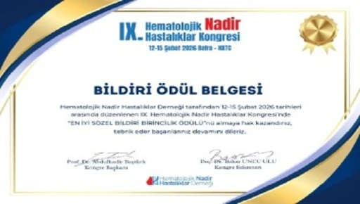 GA&Uuml;N&rsquo;de Altın Kan &Ccedil;alışmasına &ldquo;En İyi S&ouml;zel Bildiri&rdquo; Birinciliği
