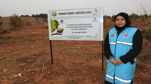 Gaziantep’te deprem şehitleri anısına hatıra ormanı oluşturuldu