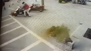 Gaziantep'te motosiklet hırsızlığı kamerada