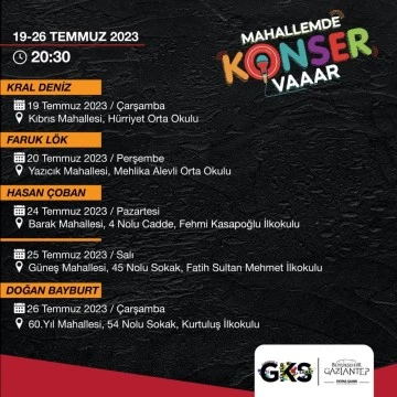 Gaziantep’te &quot;Mahallemde Konser var&quot; etkinliği başlıyor