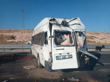 Gaziantep’te tarım işçilerini taşıyan minibüs devrildi: 9 yaralı