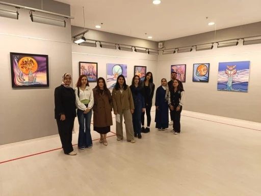 G&uuml;zel Sanatlar Fak&uuml;ltesi &Ouml;ğrencilerinden SANKO Sanat Galerisine ziyaret