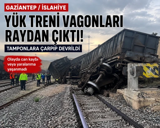 İslahiye'de Y&uuml;k Treni Vagonları Raydan &Ccedil;ıktı: Facianın Eşiğinden D&ouml;n&uuml;ld&uuml;
