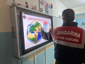 JANDARMADAN ÇOCUKLARA ÇEVRE BİLİNCİ EĞİTİMİ
