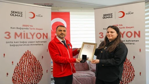 Kızılay'dan 3 milyonuncu kan bağışı rekoru