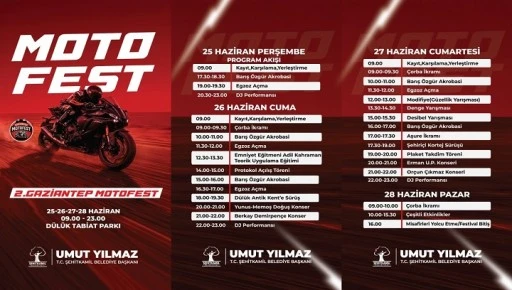 2. GAZİANTEP MOTOFEST BAŞLIYOR