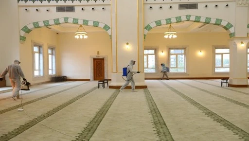 RAMAZAN &Ouml;NCESİ CAMİLERDE KAPSAMLI TEMİZLİK &Ccedil;ALIŞMASI