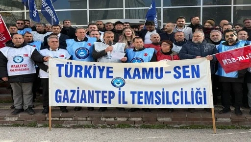 GAZİANTEP KAMU'SEN DEN MEMUR VE EMEKLİ ZAMMINA DEFTERDARLIK &Ouml;N&Uuml;NDE TEPKİ