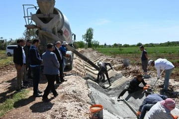  Oğuzeli'nde çiftçiye sulama kanalı müjdesi