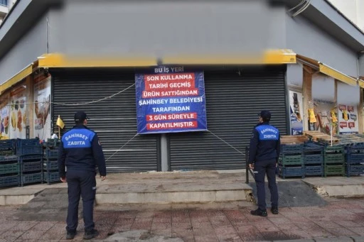 Şahinbey Belediyesi&rsquo;nden tarihi ge&ccedil;miş &uuml;r&uuml;n satan markete kapatma cezası
