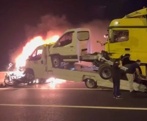 TAG Otoyolu Nurdağı kesiminde zincirleme kaza: 1 &ouml;l&uuml;, 1 ağır yaralı