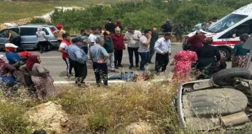 Takla atan otomobildeki 4 kişi yaralandı
