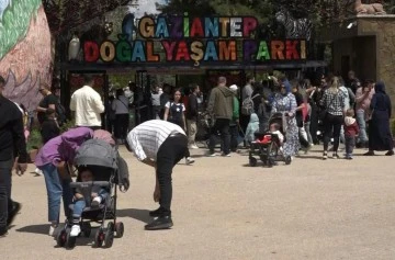 Vatandaşlar bayramda Gaziantep Hayvanat Bahçesi'ne akın etti
