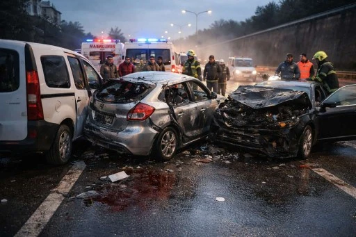 Zincirleme Kazada 4 Kişi Hayatını Kaybetti, 1 Yaralı Ağır